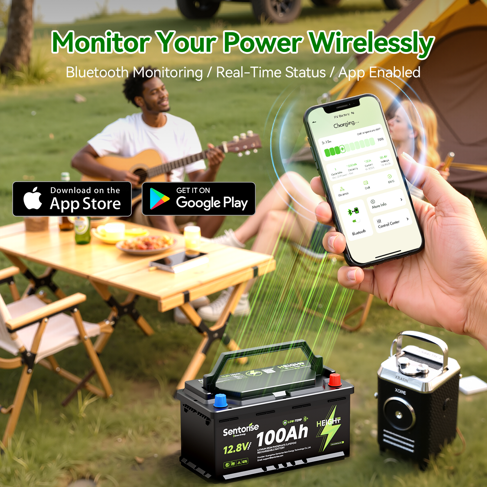 12V 100Ah LiFePO₄ Unterbodenbatterie – Slimline H190 für Wohnmobile und Wohnwagen