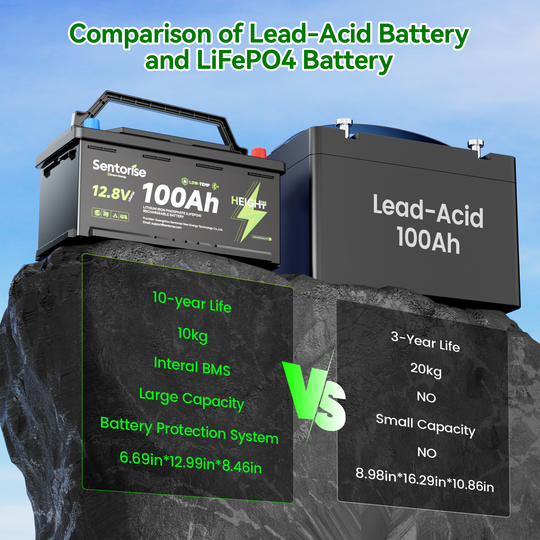 12V 100Ah LiFePO₄ Unterbodenbatterie – Slimline H190 für Wohnmobile und Wohnwagen