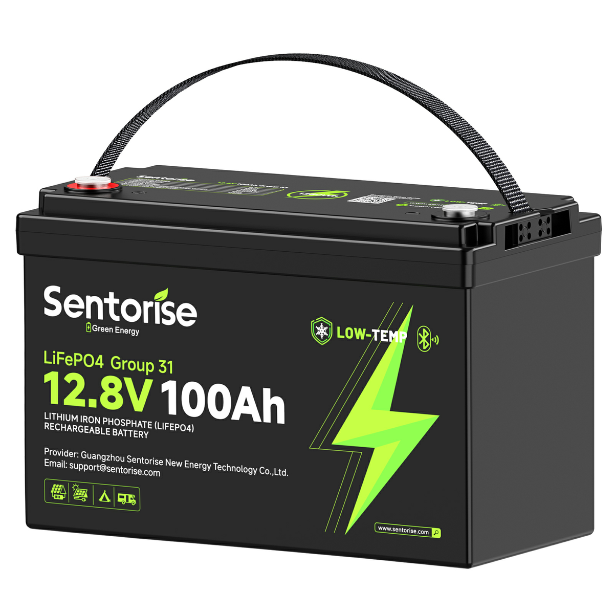 12V 100Ah Group 31 Bluetooth LiFePO4 Battery Main image
