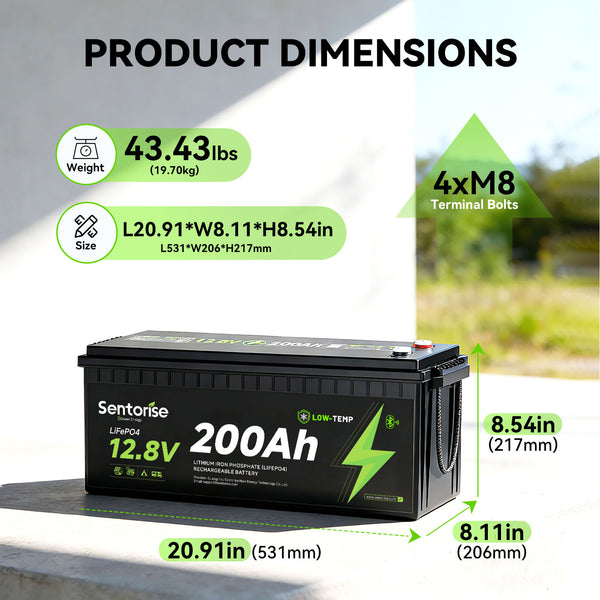 12V 200Ah Standard Bluetooth LiFePO4 Battery