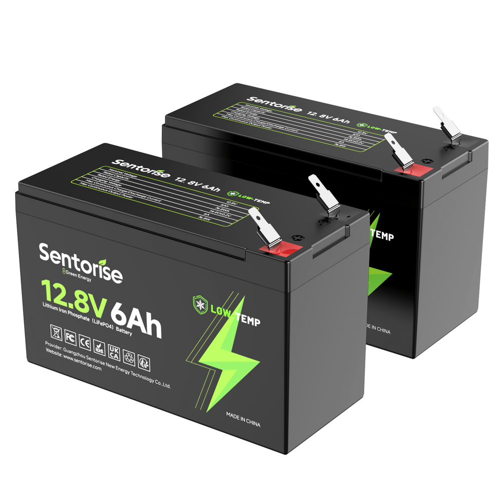 12V 6Ah Ultrakompakte LiFePO₄-Batterie – Sentorise Lite-Serie | Für Camping, Solar, Outdoor-Stromversorgung