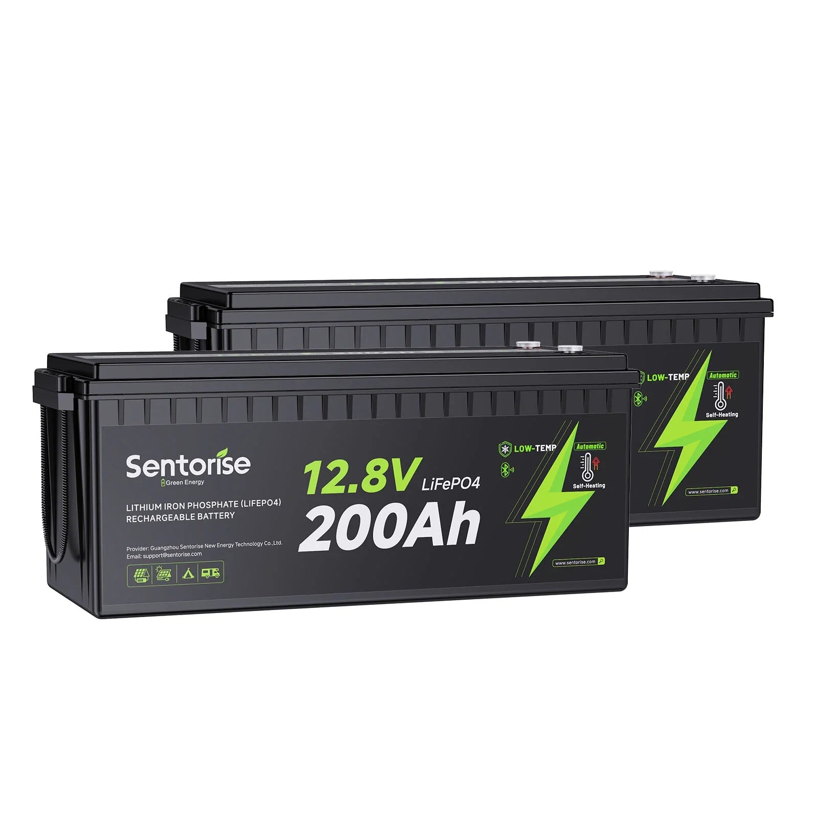 Sentorise 12V 200Ah Heated Bluetooth LiFePO4 Battery alternative product view