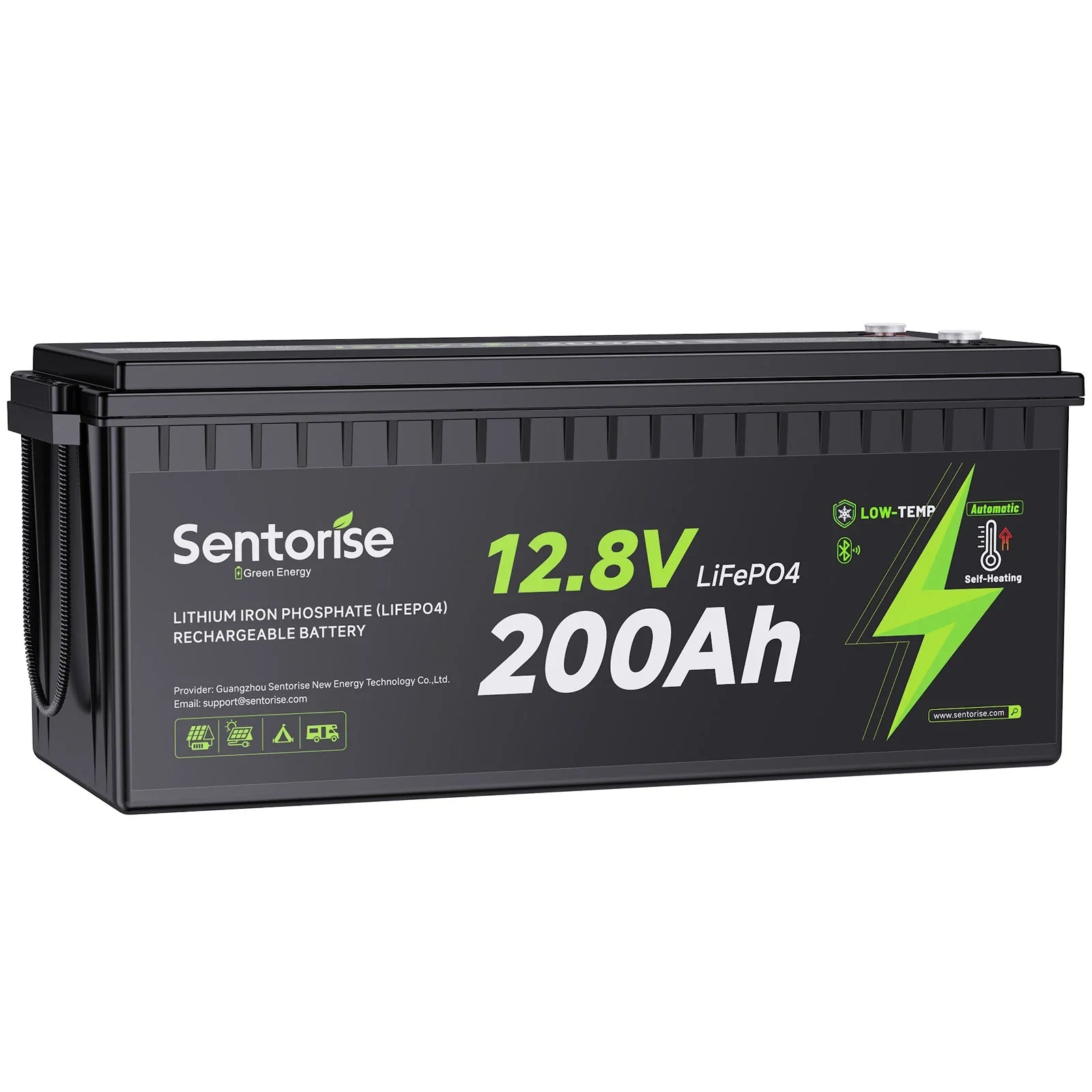 Sentorise 12V 200Ah Heated Bluetooth LiFePO4 Battery